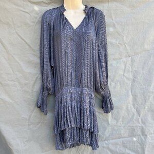 Current Air Mini Dress Dusty Blue Size Small Boho Country Western